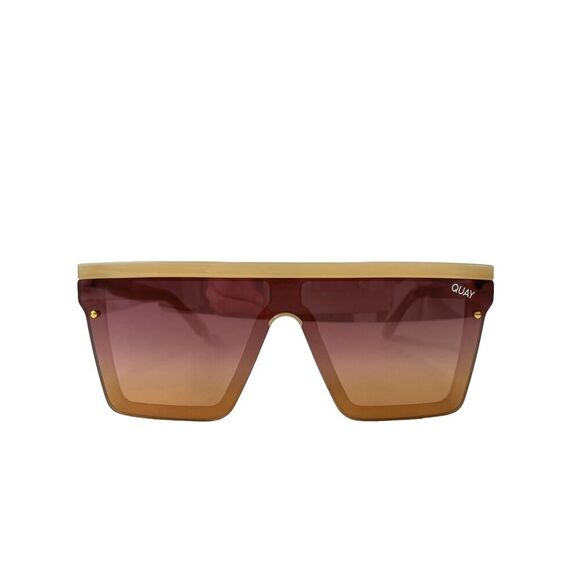 Quay Australia Hindsight Shield Sunglasses 51MM Ivory Purple Orange main image 5